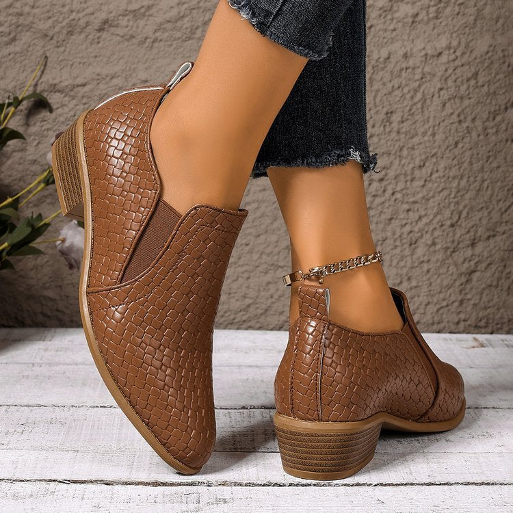 Martha Cushioned Block-Heel Pumps