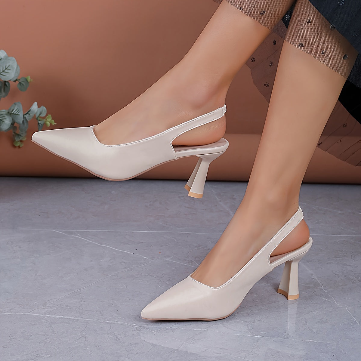 Marina Pointed Slingback Heels