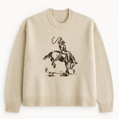 Dervla Relaxed Cotton Jumper – Apricot – studio front