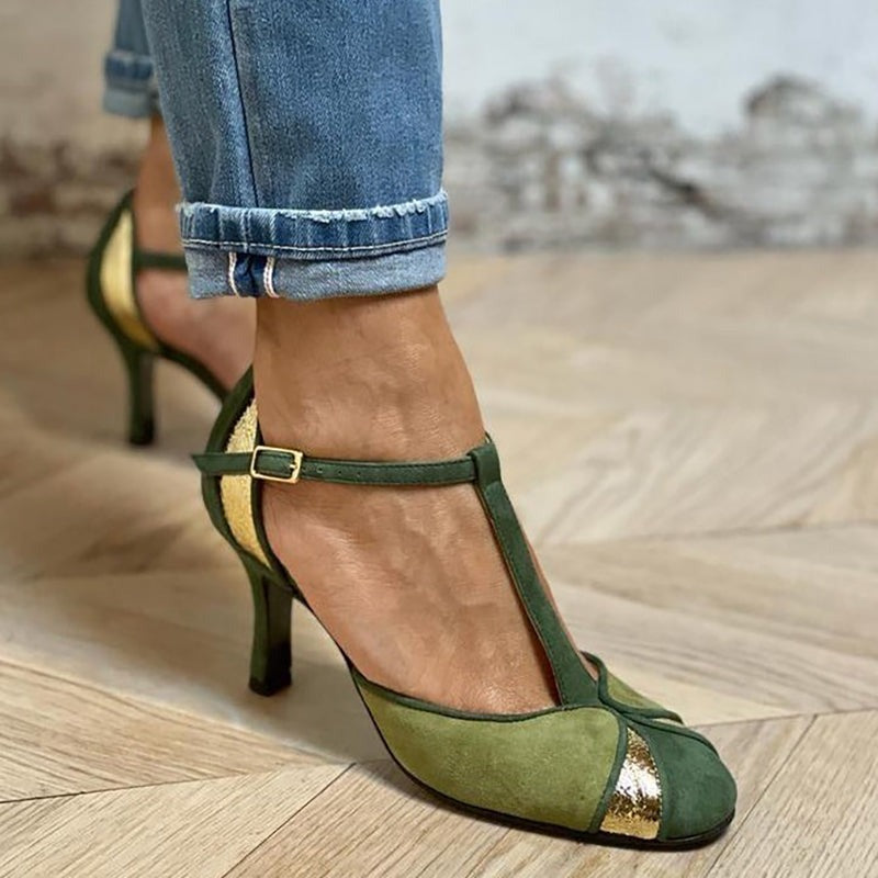 Rosalind Ankle-Strap Block Heels