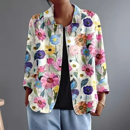 Margaret Floral Open Blazer