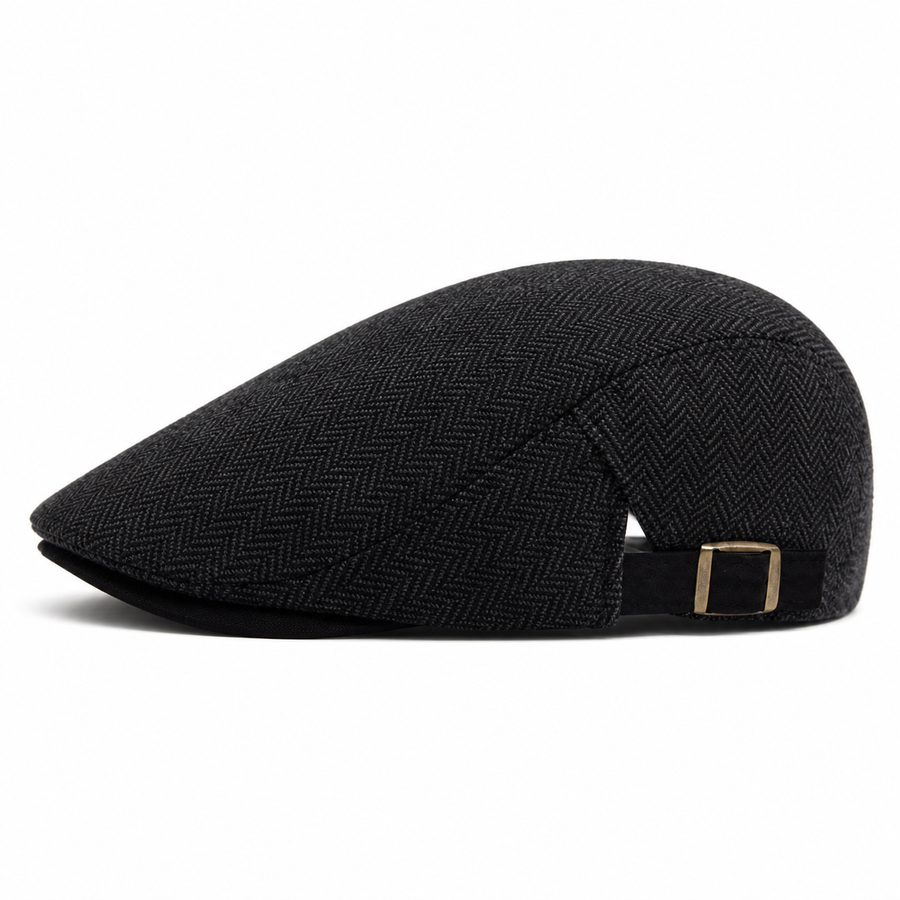 Stephen Herringbone Wool Driver Paddy Cap