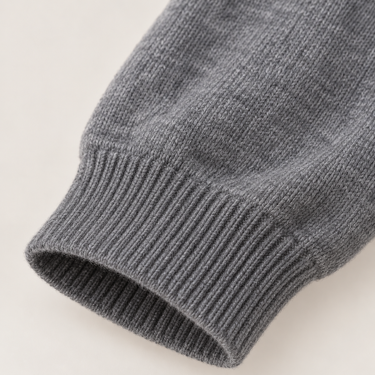 Kathleen Longline Knit Dress – Gray – studio close-up