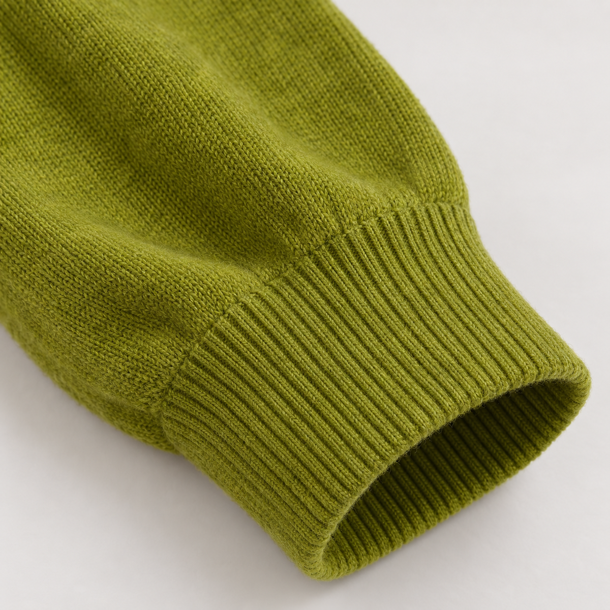Kathleen Longline Knit Dress – Green – studio close-up