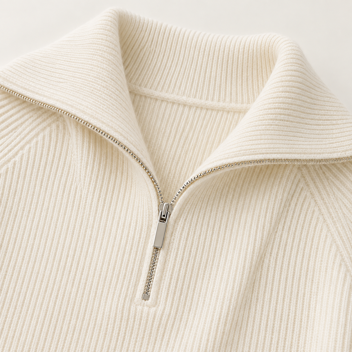 Maura Everyday Knit Jumper – Creamy White – studio close-up