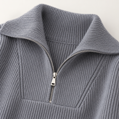 Maura Everyday Knit Jumper – Gray – studio close-up