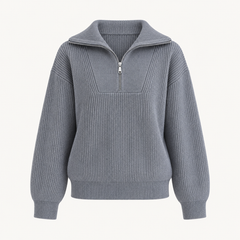 Maura Everyday Knit Jumper – Gray – studio front