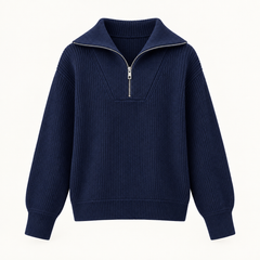 Maura Everyday Knit Jumper – Navy Blue – studio front