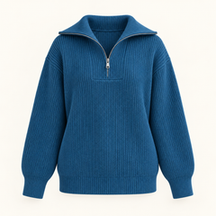 Maura Everyday Knit Jumper – Sea Blue – studio front