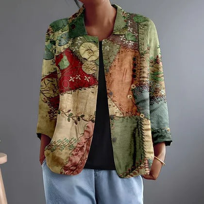 Audrey Patchwork Print Jacket
