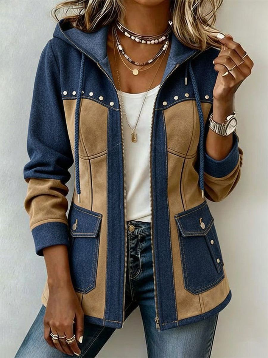 Sheena Patchwork Hooded Jacket