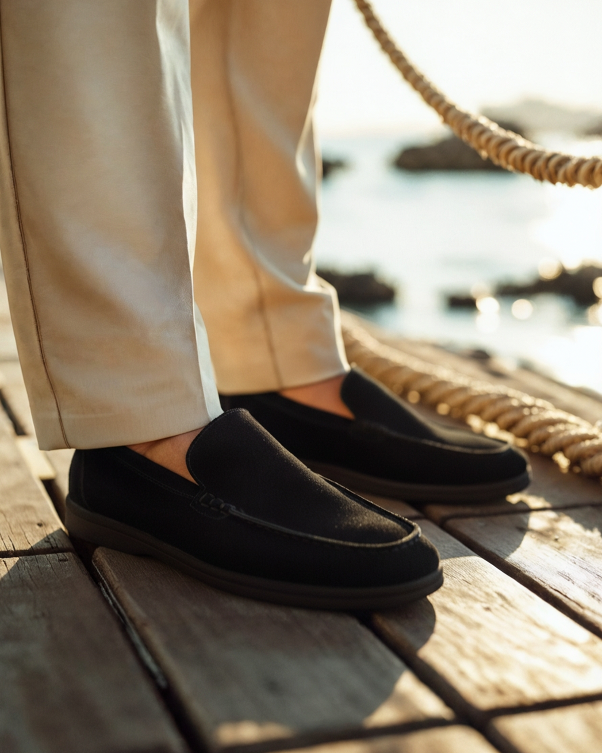 Aidan Suede Black-Sole Loafers