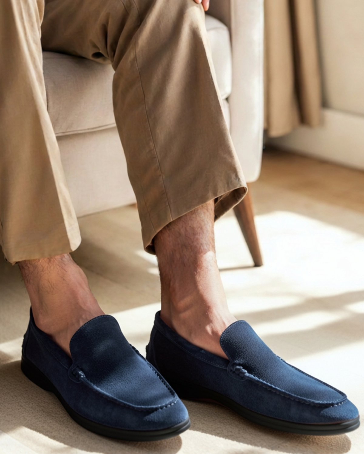 Aidan Suede Black-Sole Loafers