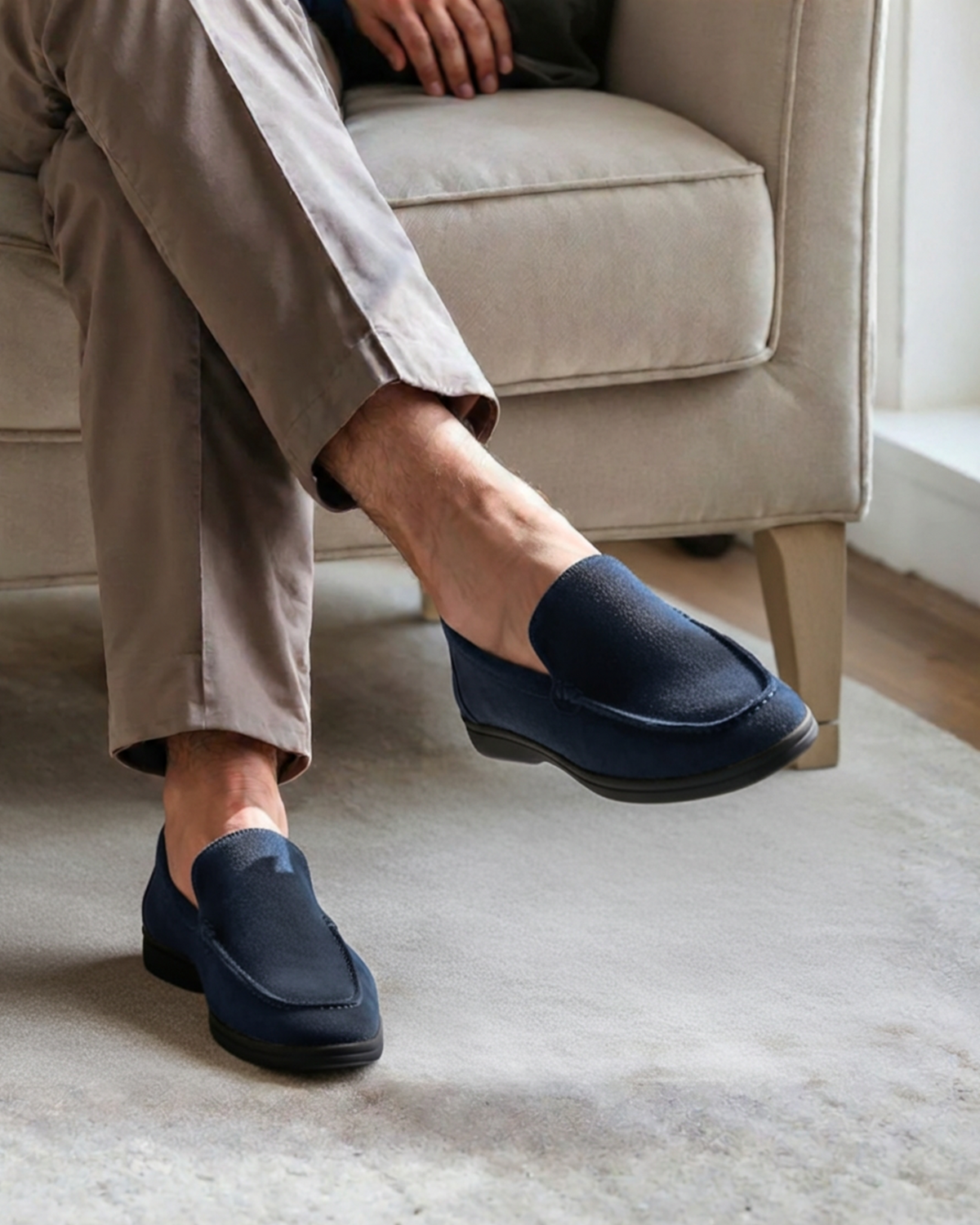 Aidan Suede Black-Sole Loafers