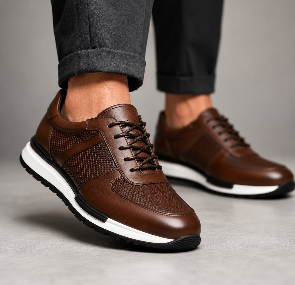 Gordon Leather Comfort Trainers