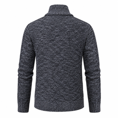 Róisín Lane | Cian Checked Stand-Collar Jacket | Dark Gray | back | Studio 1:1