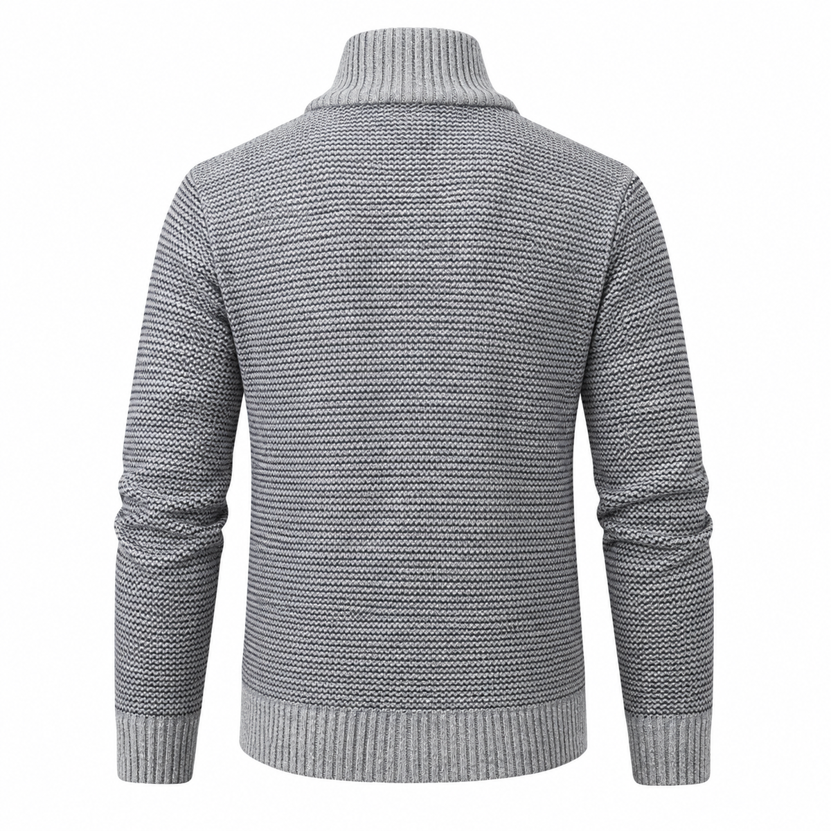 Róisín Lane | Cian Checked Stand-Collar Jacket | Light Gray | back | Studio 1:1