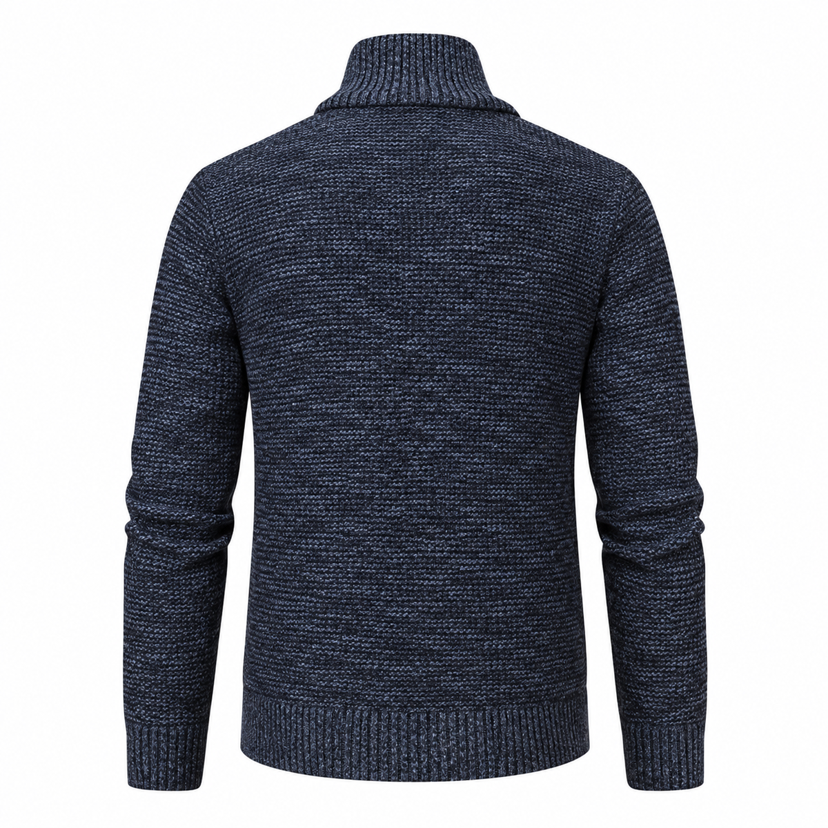 Róisín Lane | Cian Checked Stand-Collar Jacket | Navy | back | Studio 1:1