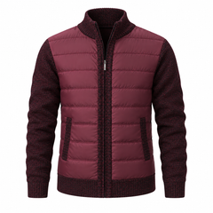 Róisín Lane | Cian Checked Stand-Collar Jacket | Red | front | Studio 1:1