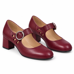 Róisín Lane | Béibhinn Retro Mary Jane Shoes | Red | front | Studio 1:1