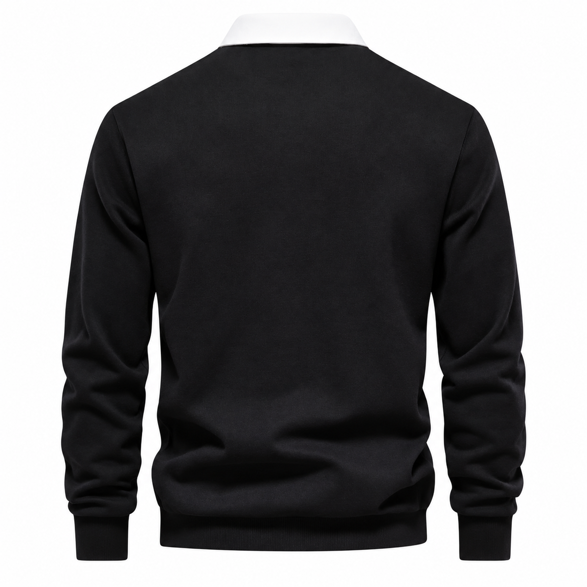 Róisín Lane | Ardal Polo-Collar Jumper | Black | back | Studio 1:1