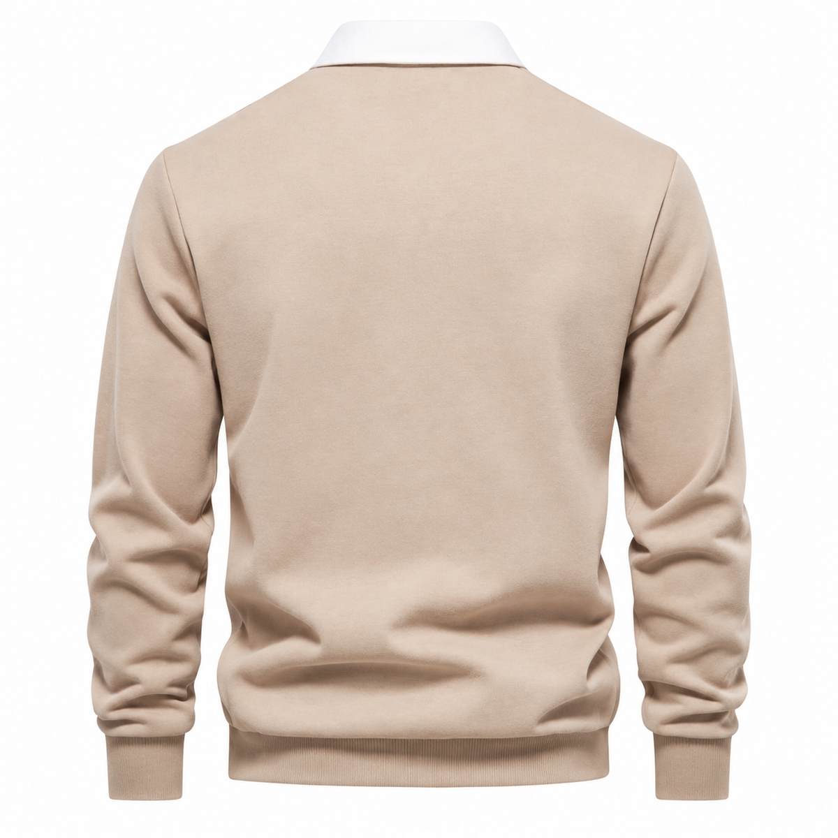 Róisín Lane | Ardal Polo-Collar Jumper | Khaki | back | Studio 1:1